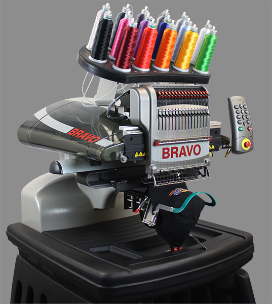 Melco Amaya Bravo Single Head 16 Needle Embroidery Machine Design
