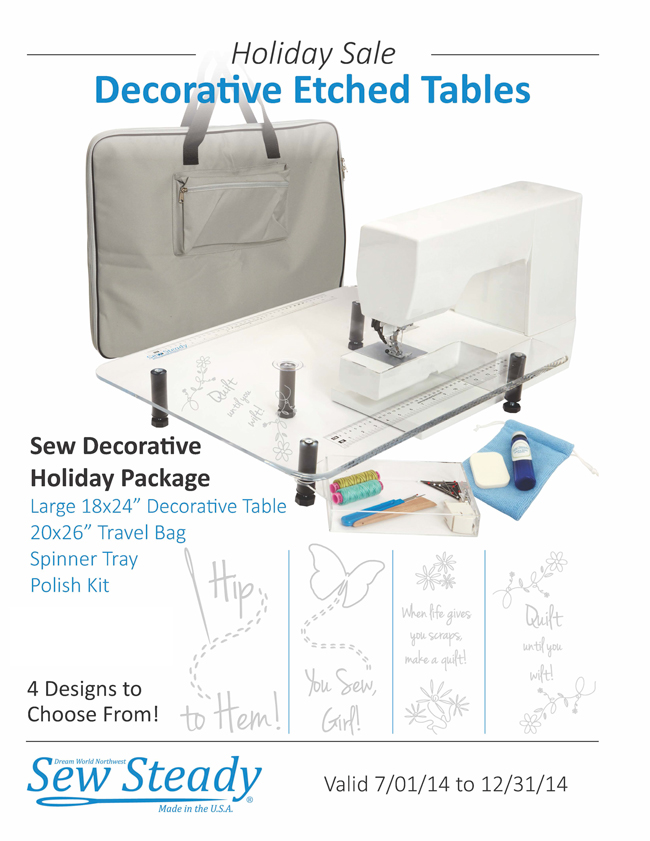 Dream World 18in. x 24in. Large Sew Steady Extension Table for Freearm