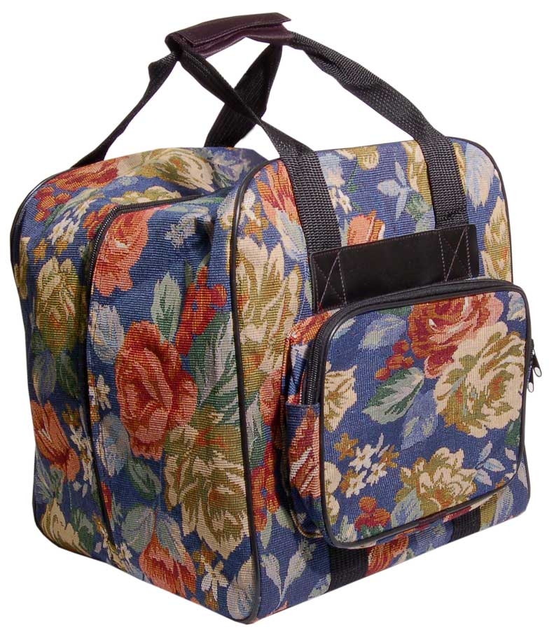 Hemline Blue Floral Serger Tote Bag eBay