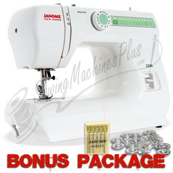Janome 2206 FullSize Sewing Machine with Freearm & FREE BONUS