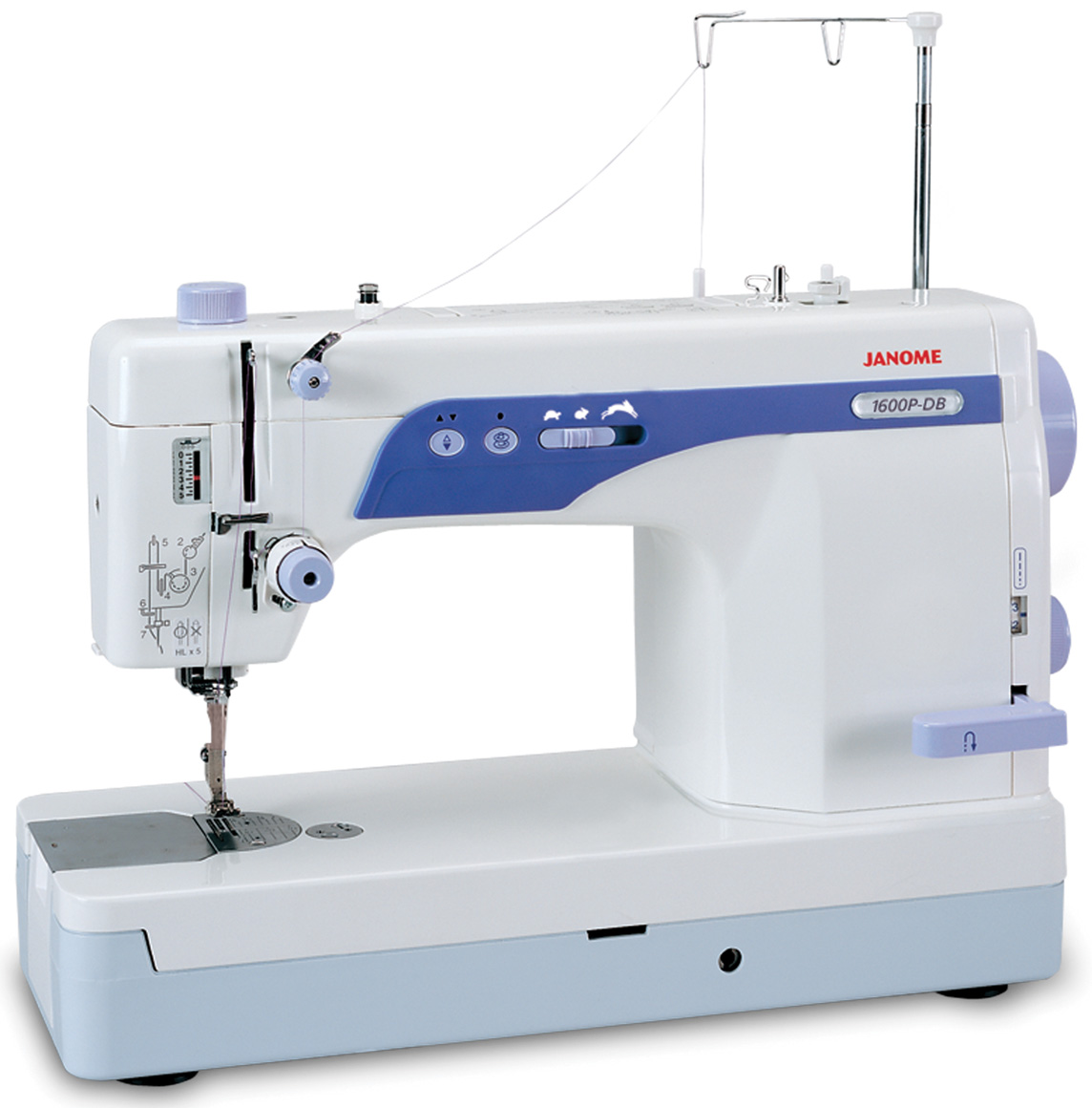Janome 1600P-DB High Speed Sewing Machine w/ Sewing Basket, 7 bonus feet
