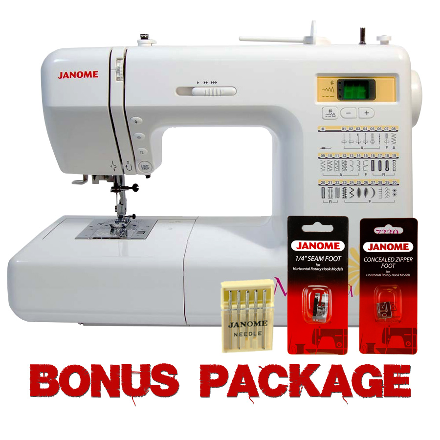 Janome Magnolia 7330 Sewing Machine w/ FREE BONUS Package 30 Stitch