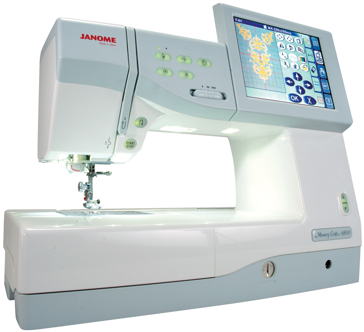 Janome Memory Craft 11000 Embroidery and Sewing Machine with Special