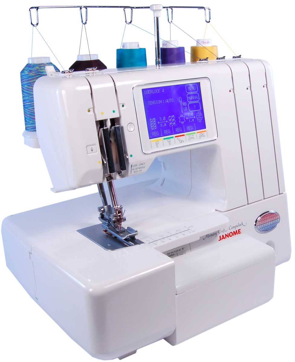 Janome Compulock 888 Five Thread Serger w/ 21 Stitches, Visual Touch