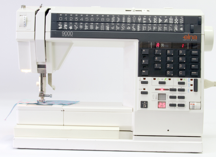 Elna 9000 Computerized Sewing Machine (vintage) w/ cases excellent