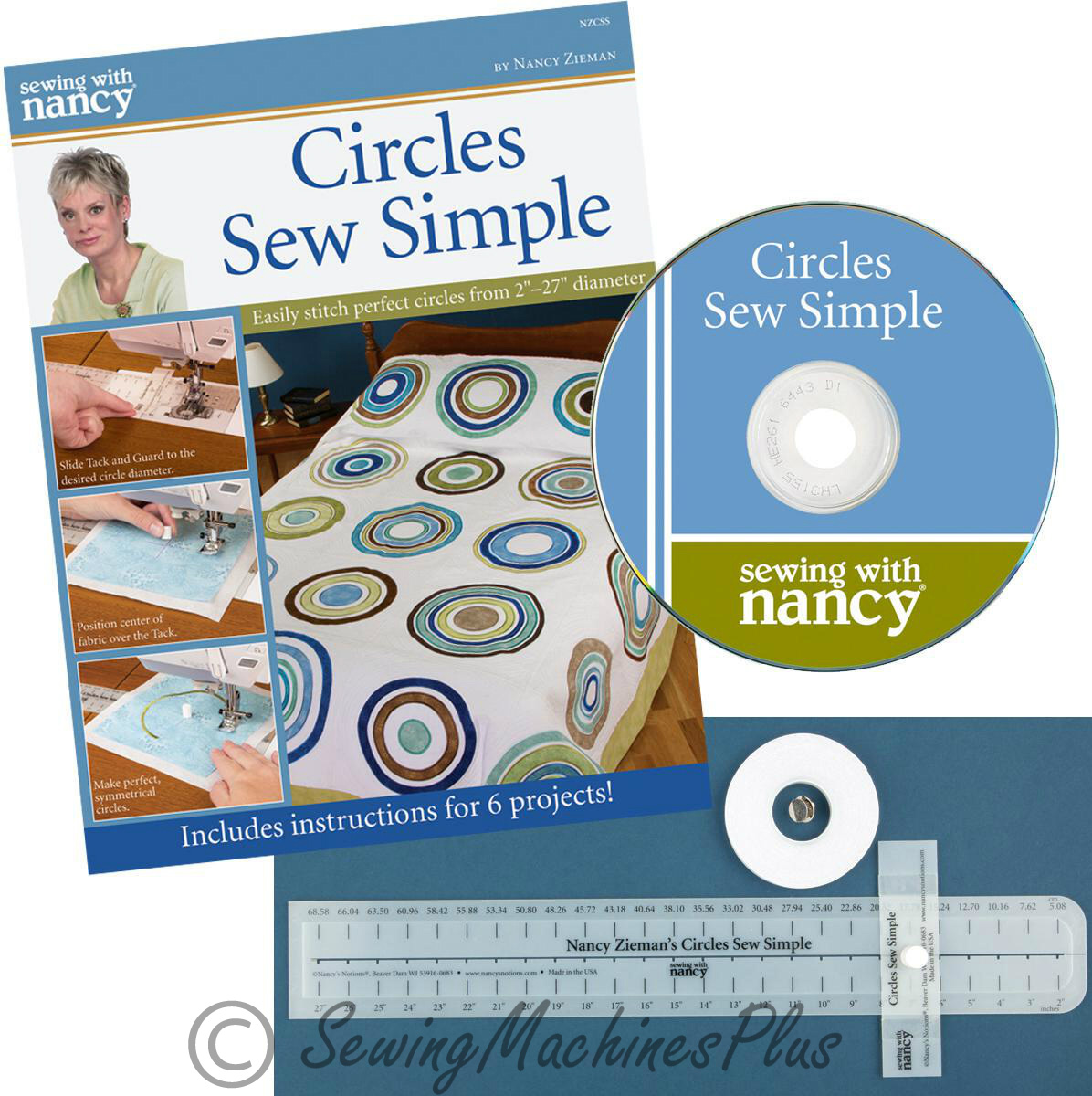 Sewing with Nancy Circles Sew Simple Tool, Book & DVD BD2626 eBay