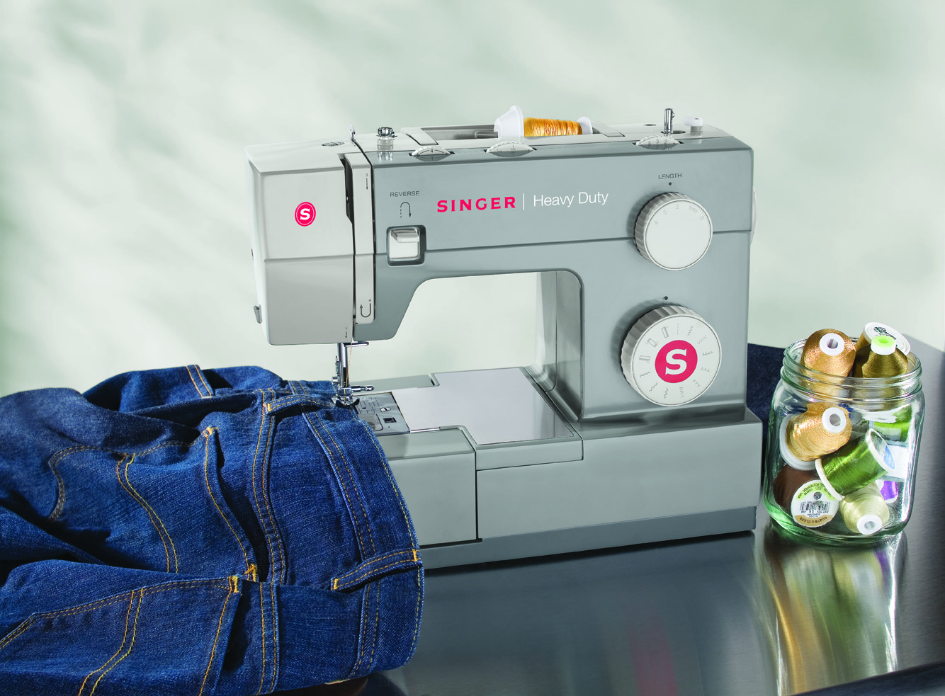 Singer 4411 Heavy Duty Sewing Machine, 11 Stitch Patterns, 1,100 SPM