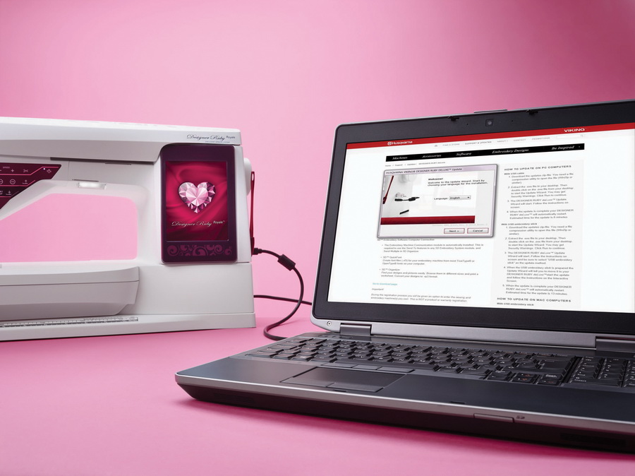 Husqvarna Viking Designer Ruby Royale Sewing and Embroidery Machine