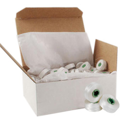 White 144 pcs//Box Steady Stitch Magnetic Core Bobbin Size L