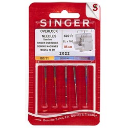 Singer Serger Regular Point Needles Size 11 14 16 5pk