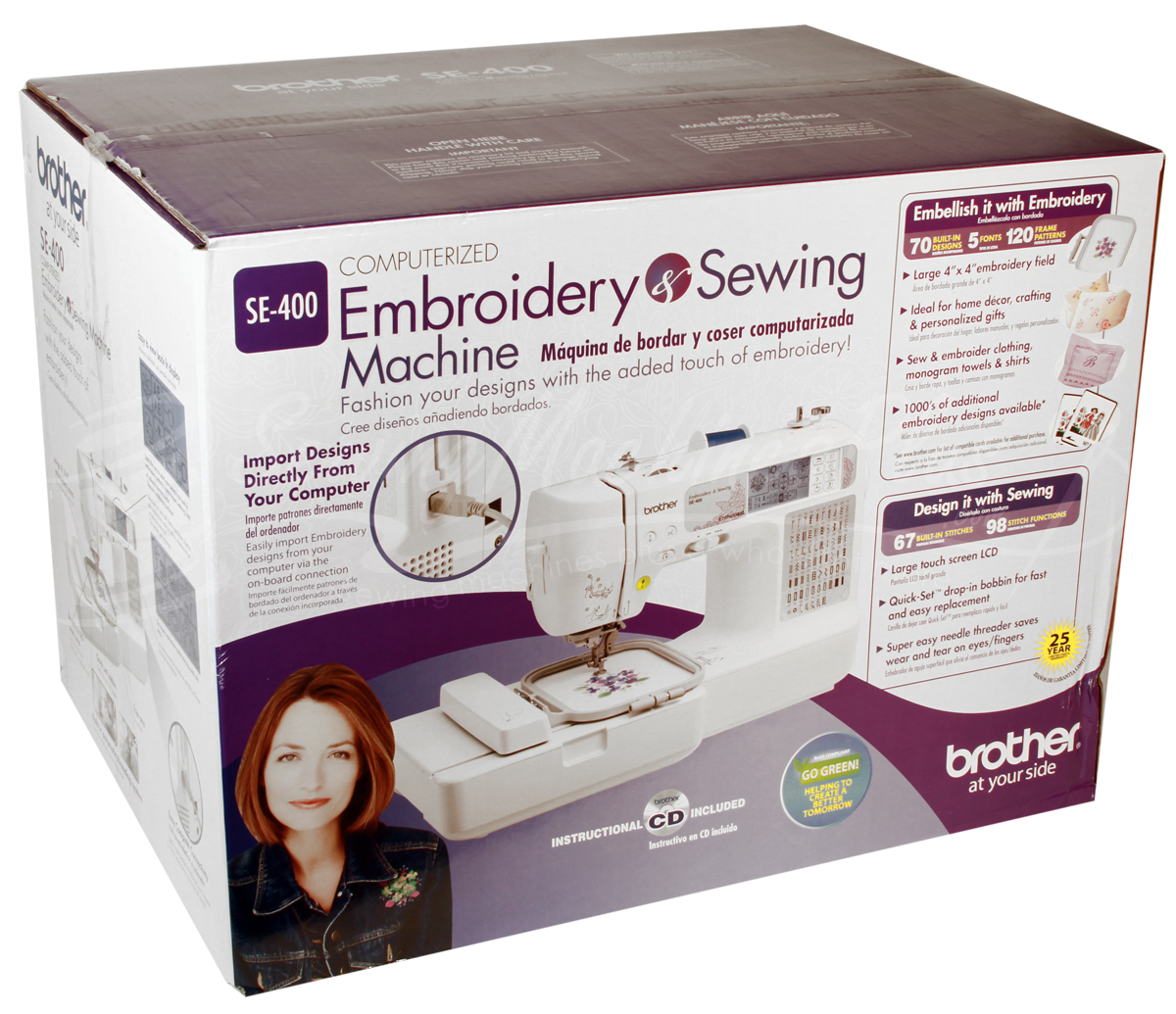 Brother Computerized Sewing and Embroidery Machine, SE-400
