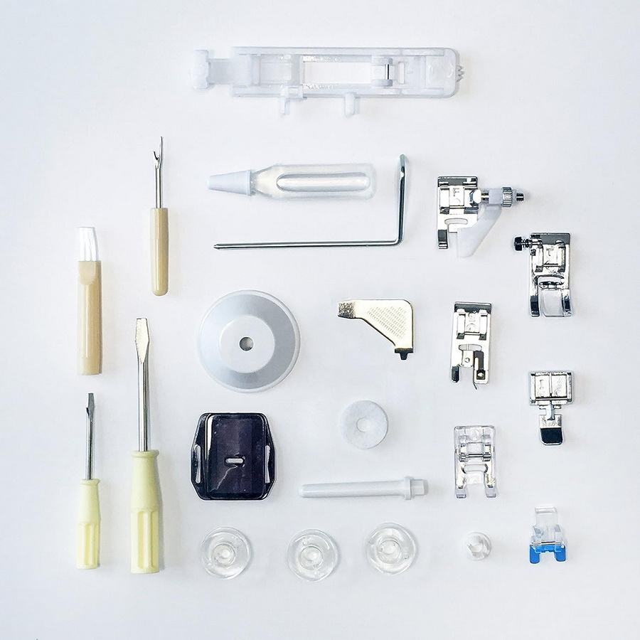 Inside metal frame of machine