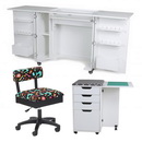Kangaroo Sewing Furniture Bandicoot Cabinet White Ash b8211 Studio Set With Kiwi Storage Cabinet And