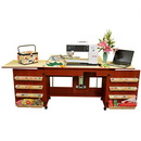 Arrow 98702 Bertha Sewing Cabinet for large machines - Cherry Finish
