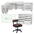 Kangaroo Sewing Furniture Dingo II and Aussie II Bundle Cabinet Set (White)