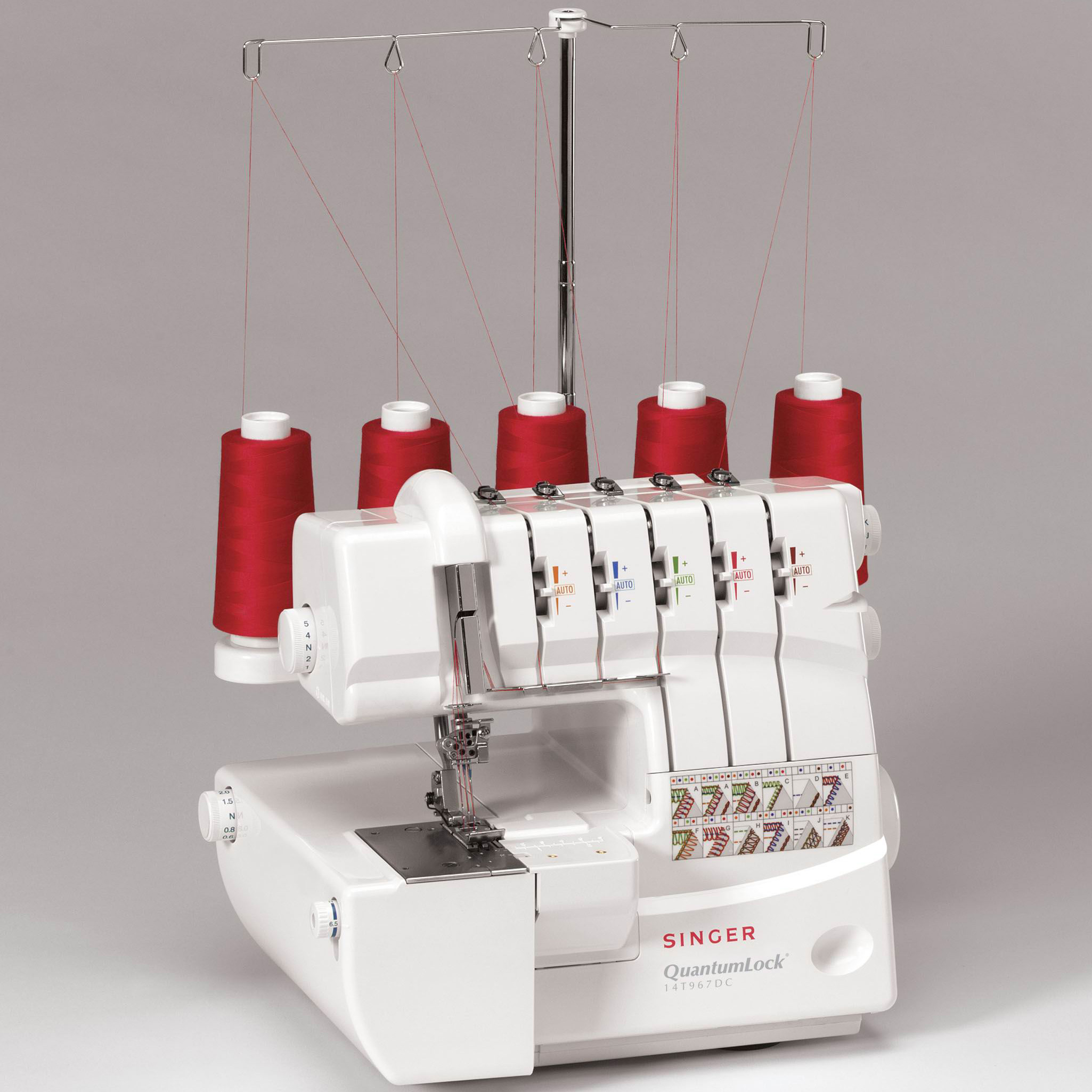 Singer QuantumLock 14T967DC 5-Thread Serger With Cover Stitch, 7 feet