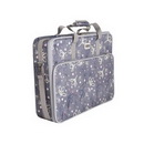Tutto Large 26 inch Embroidery Module Bag Silver with Daisies