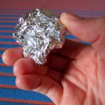 Roll the foil into a ball and you now have a perfect scrubber for pots and pans.