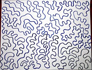 Meandering stipple stitch.