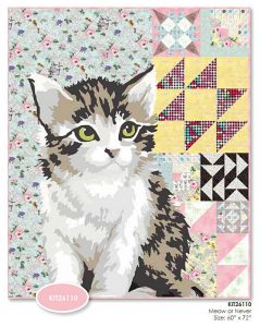 The true piece de resistance of the MEOW or Never line is this giant kitty cat quilt.