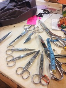 Partial scissor collection.