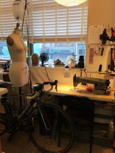 Both biking and sewing are repetitive activities that I’m able to do without really thinking (as long as I’m sewing something straight forward).
