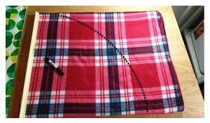 DIY Plaid Christmas Tree Skirt with Satin Binding