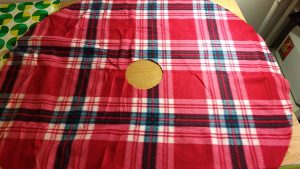 DIY Plaid Christmas Tree Skirt Satin Binding