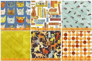 Maria Carluccio’s Smarty Cats fabric line is for the true lover of traditional fabrics & traditional cats.