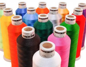 Stronger than rayon thread, polyester thread is a great "all-purpose" choice that can be used for most sewing projects, both hand- & machine-sewn.