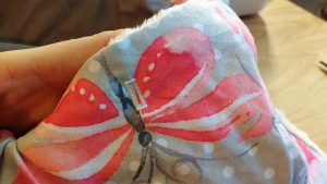 The butterfly fabric is left over from a baby quilt I made last year.