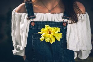 Off the shoulder peasant top.