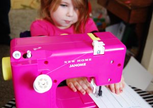 In a world of game systems & electronics, toy sewing machines that may or may not work are still on the shelves.