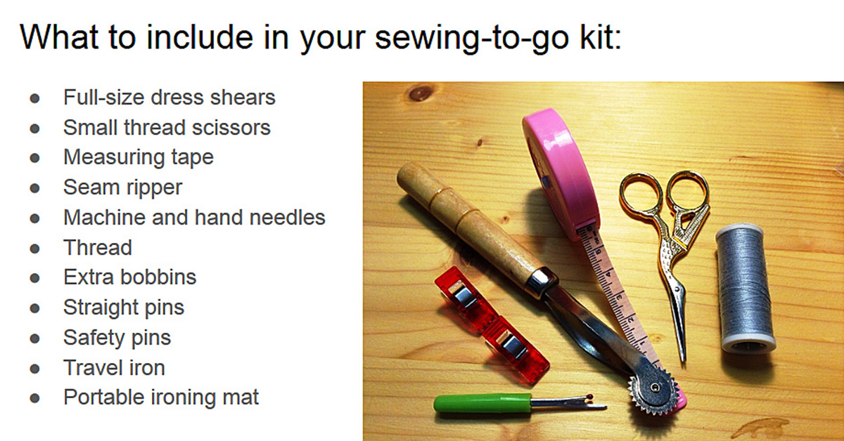 Sewing on the Go: What and How to Pack for Class or Traveling –   Blog