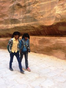 Young men in Petra.