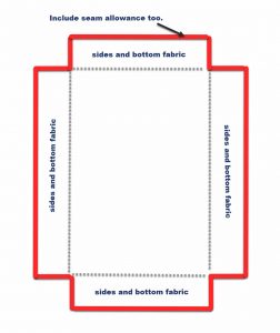 I had to take out the top folded seam in order to have a large enough rectangle to meet my measurement requirements.