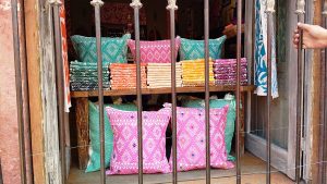 I could not tear my eyes away from the gorgeous colors & textiles of the city.