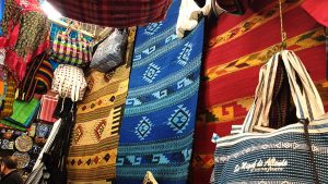 Other items on display were rugs, pillowcases, bedding sets, purses, bags, belts, guayaberas, and embroidered and woven fabrics.