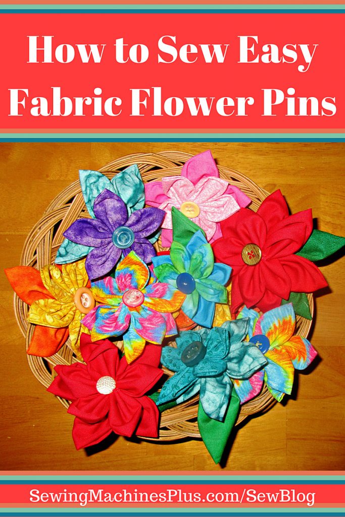 Sew Easy Fabric Flower Pins for Bags, Hats, Hair, Gifts and More