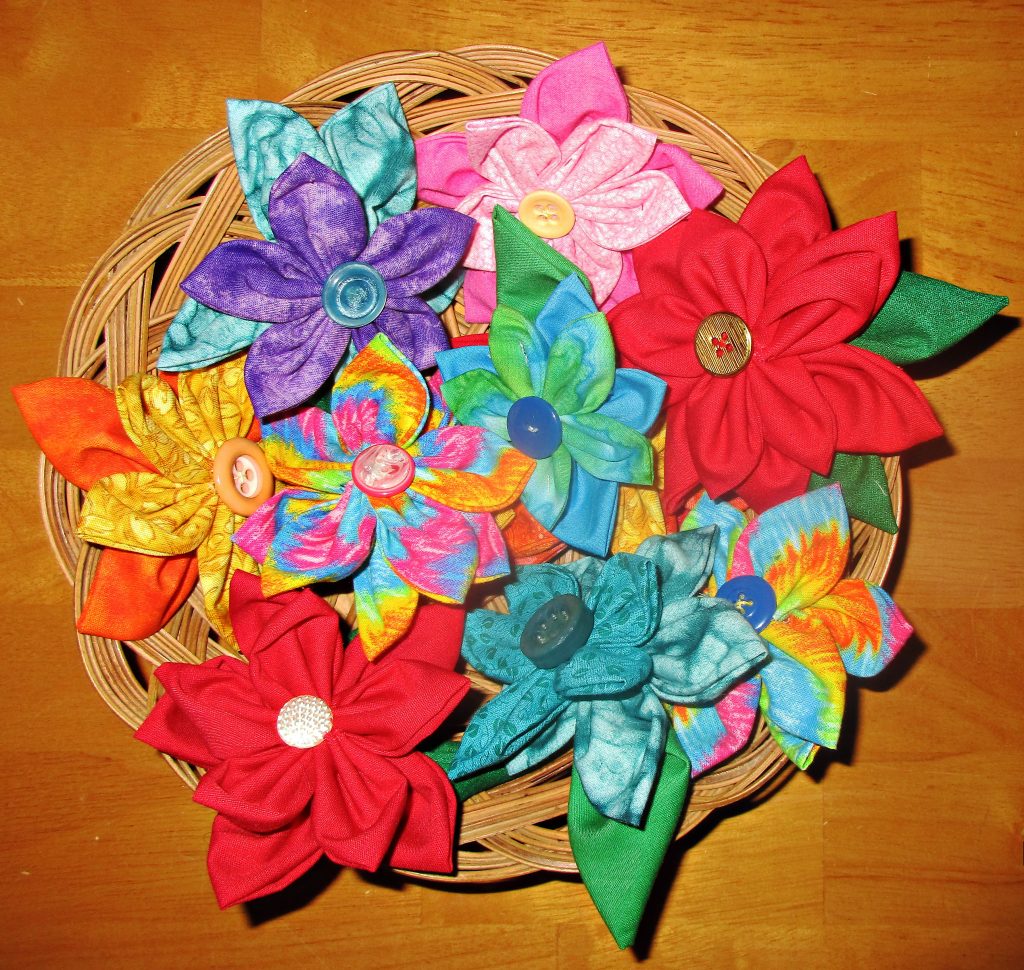 Sew Easy Fabric Flower Pins for Bags, Hats, Hair, Gifts and More