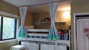 Last fall I wrote a post about the bunk bed privacy curtains I created for my youngest daughter for her bottom bunk.