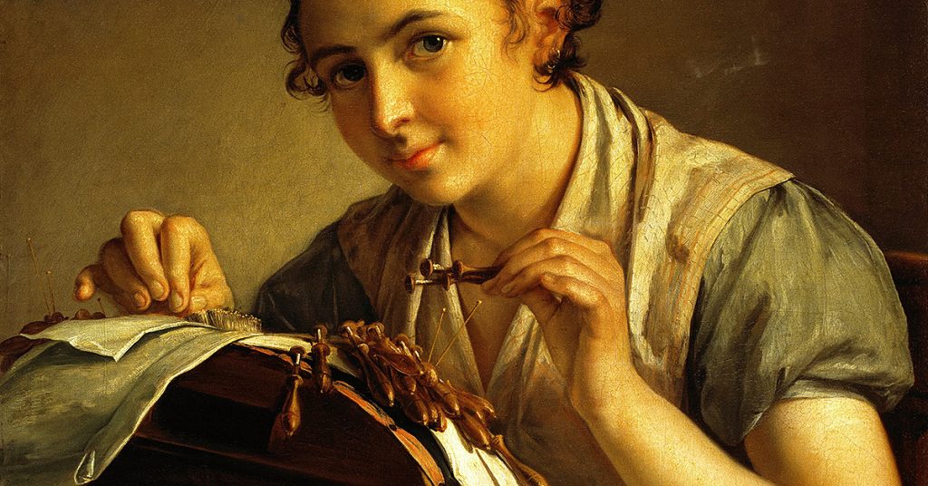 The Lace-Maker by Tropinin